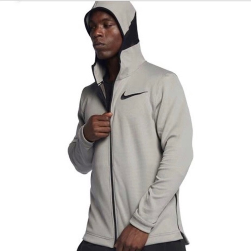 Nike therma flex showtime Men’s basketball full-zip hoodie. Grey, medium